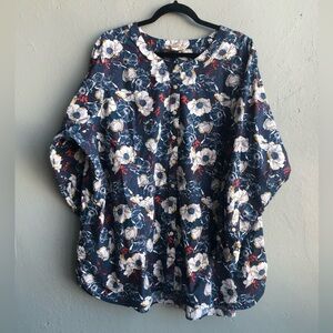Duluth Womens Size 3X Floral Blouse